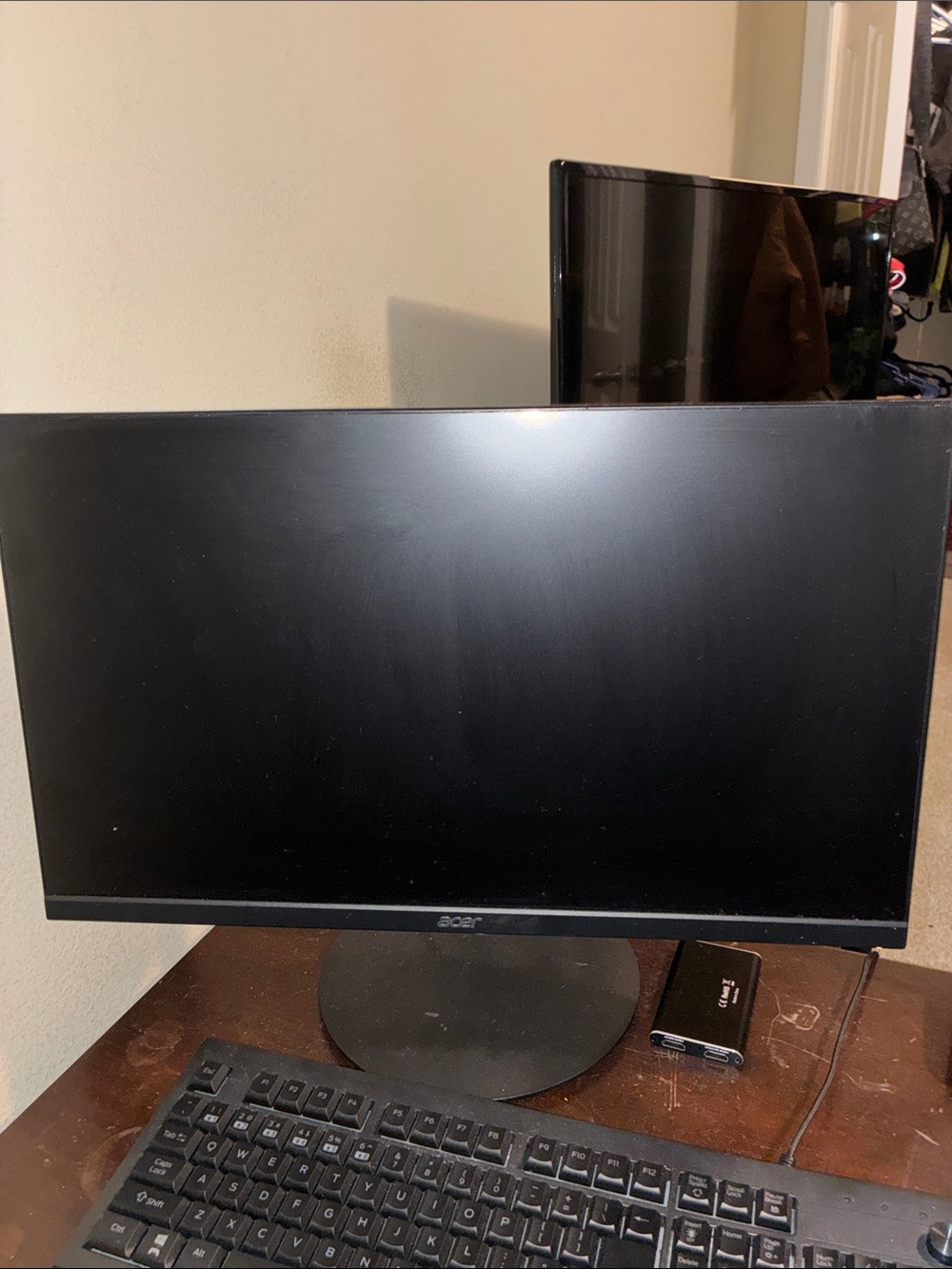 Acer Black LED Computer Monitor with Round Base